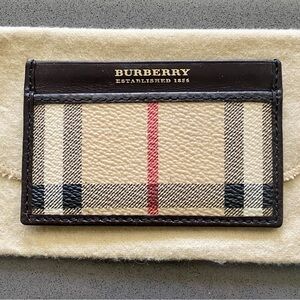 Burberry Beige and Black Slim Card Holder